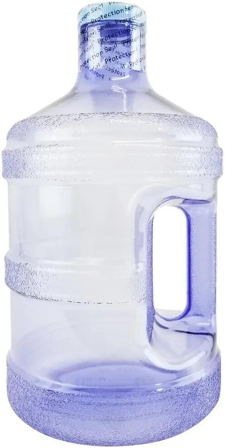 1 Gallon Leak-Proof BPA Free Reusable Plastic Drinking Water Big Mouth Bottle Jug Container with Holder Drinking Canteen