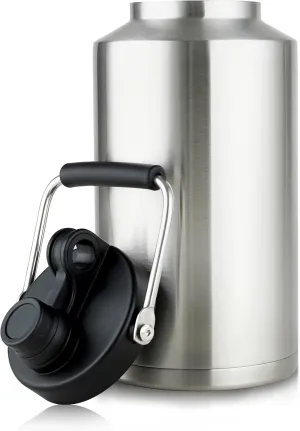 1 Gallon Water Jug Bottle Insulated, 128 oz Stainless Steel Water Bottle Wide Mouth Double Vacuum Dishwasher Safe BPA Free for Hot & Cold Drinks