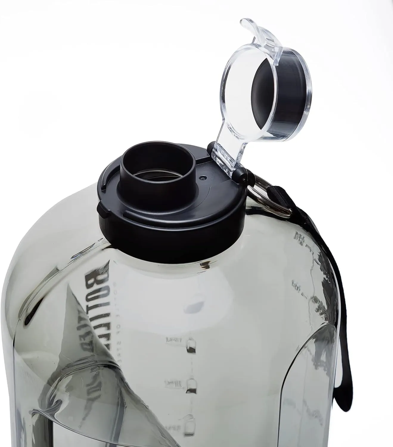1 Gallon Water Jug with Flip-top Lid and Handle Strap, Leak-proof BPA Free Reusable Time Marker Reminder Large Capacity Gallon Water Bottle for Outdoor Sports Fitness Gym Hiking
