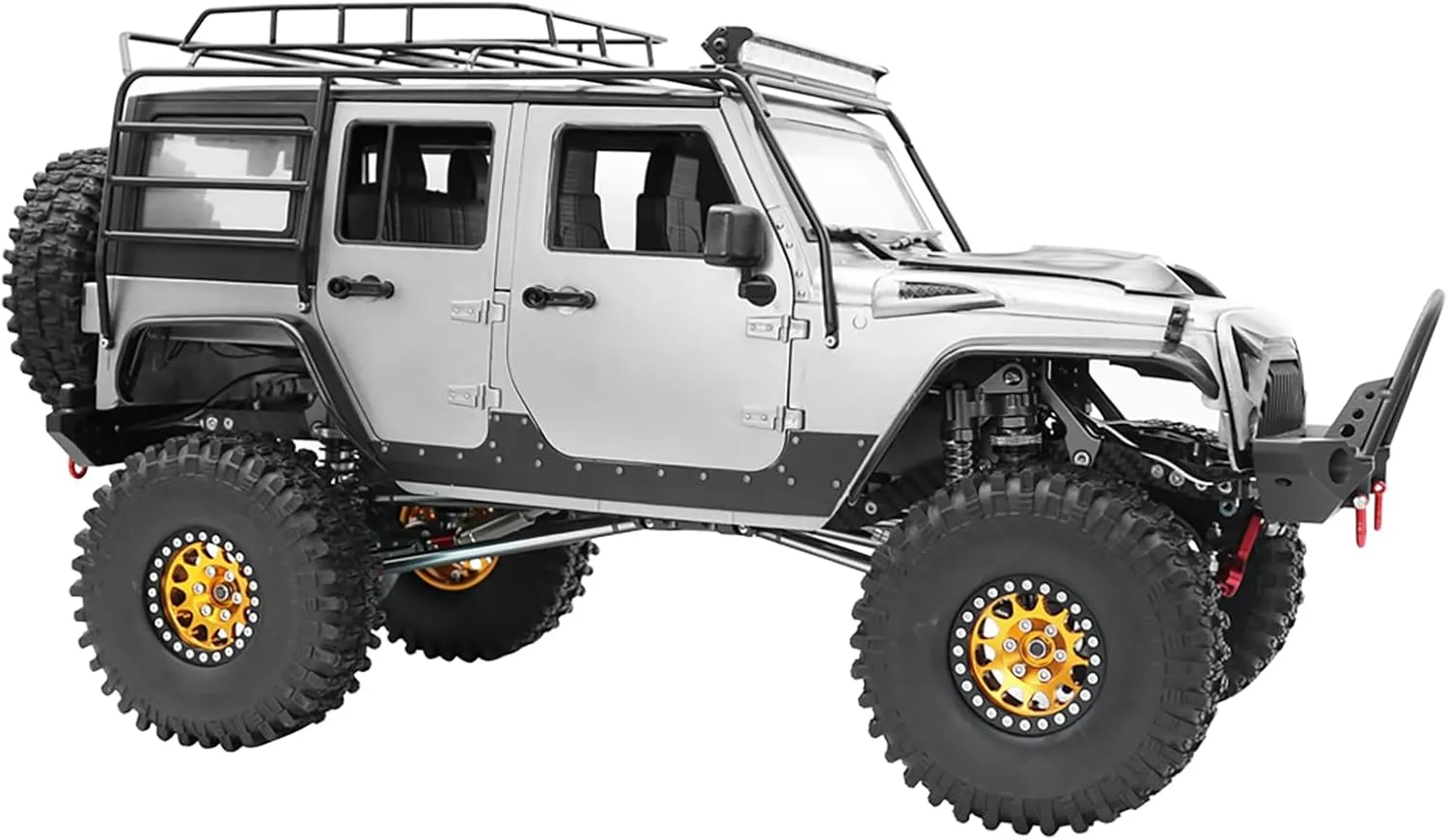 1/10 RC Crawler Carbon Fiber Girder 4MM CNC Metal Car Chassis Frame Body Kit Parts for Axial SCX10 II Rock Off Road Truck (Red)