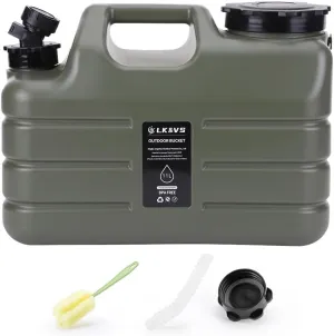 11L Camping Water Jug - BPA-Free Portable Water Container with No-Leak Spigot, Military Green Emergency Water Storage for Hiking, Overlanding & Outdoor Adventures