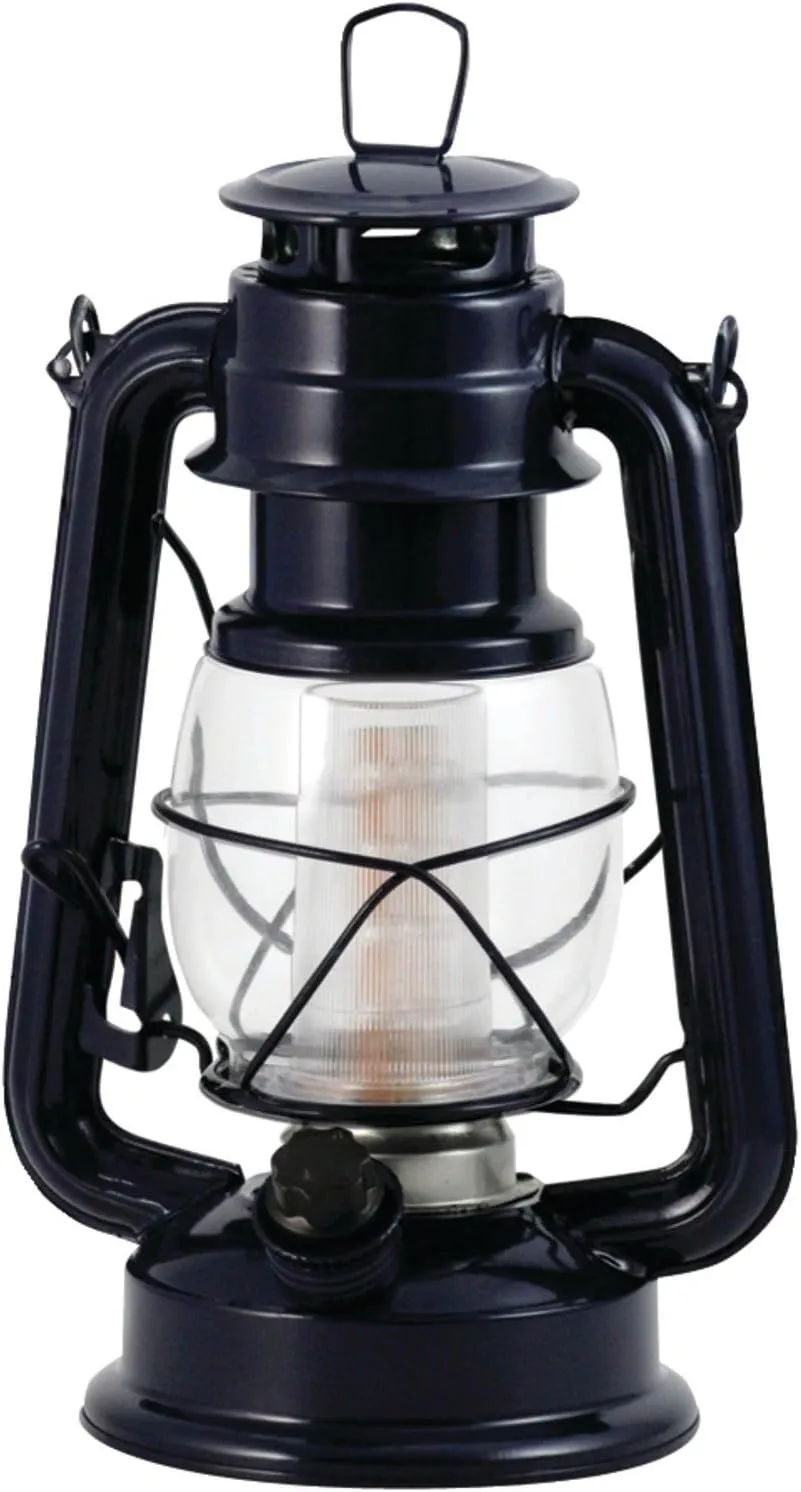 12-LED Lantern Vintage Style, Dark Blue, 10"x6"x6"