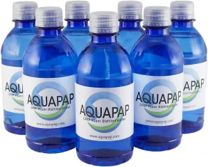 12 Ounce 8 Pack Vapor Distilled CPAP Water | 1-2 nites per Bottle | for use with Resmed and Respironics Machines