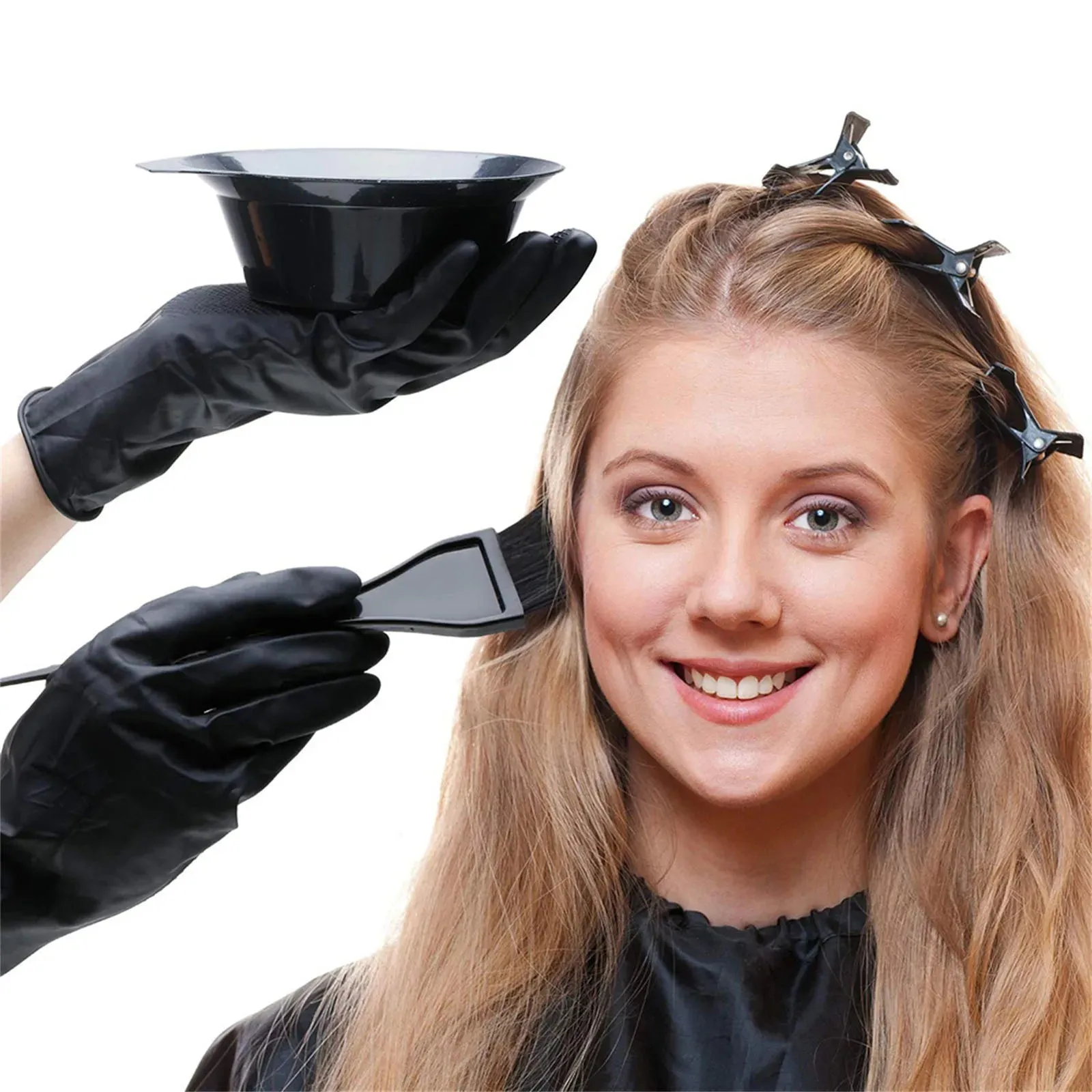12-Piece Hair Dye Coloring Set: Brush, Bowl, Ear Caps, Mixer & Styling Tools Kit