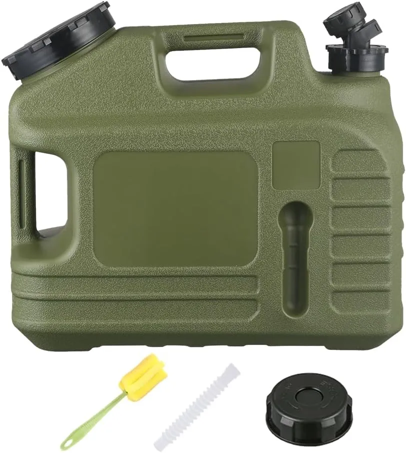 13L Water Jug, Camping Water Container, No Leakage Water Storage with Spigot, BPA Free Portable Emergency Water Tank Overlanding Gear for Outdoor Hiking Camping Supplies (Without Bag)