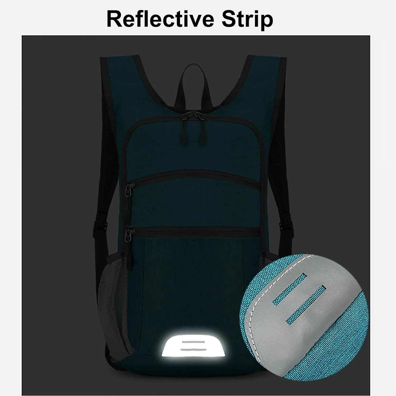 15L Hiking Backpack Foldable Ultralight Hiking Pack Small Travel Backpackfor Women Men(Black)