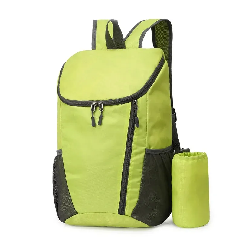 15L Lightweight Waterproof Foldable Backpack - Large Capacity Ultralight Outdoor Travel Sports Backpack