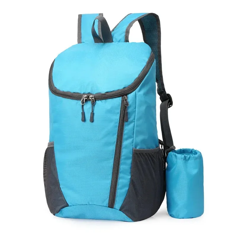 15L Lightweight Waterproof Foldable Backpack - Large Capacity Ultralight Outdoor Travel Sports Backpack