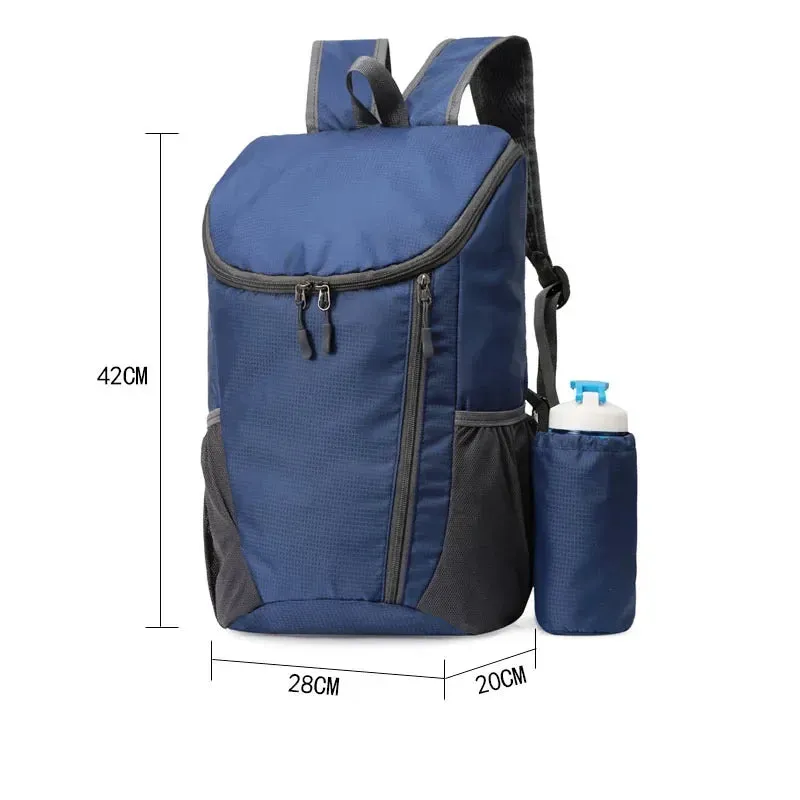 15L Lightweight Waterproof Foldable Backpack - Large Capacity Ultralight Outdoor Travel Sports Backpack