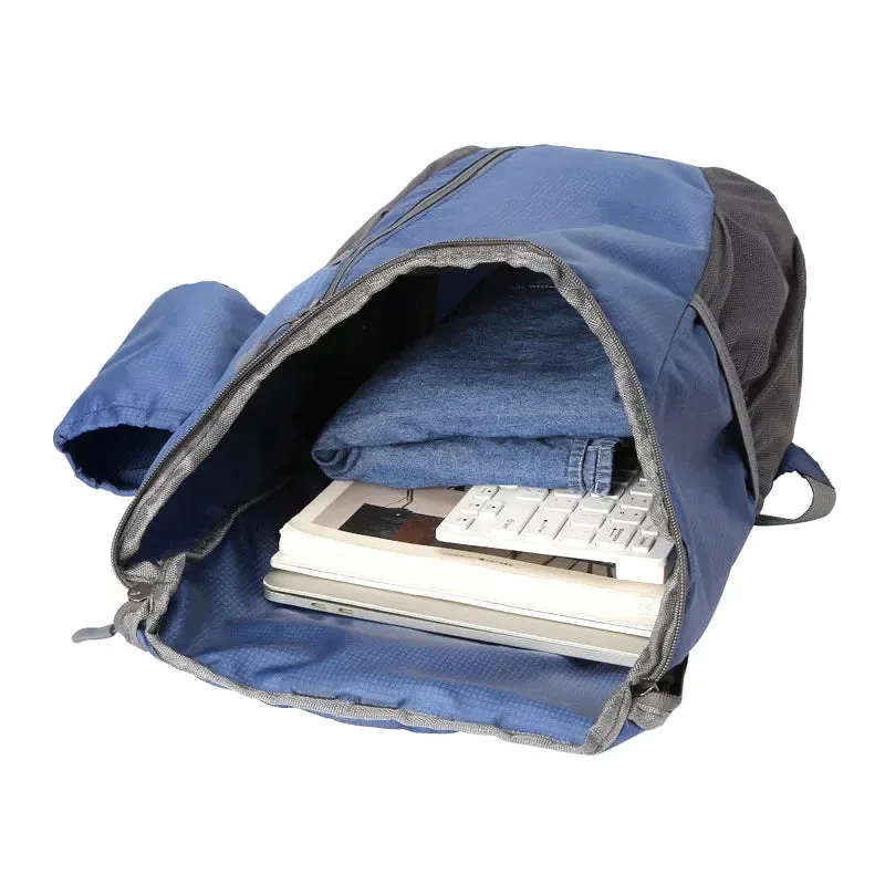 15L Lightweight Waterproof Foldable Backpack - Large Capacity Ultralight Outdoor Travel Sports Backpack