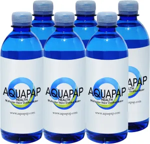 16.9 Ounce 6 Pack Vapor Distilled CPAP Water | 2-3 Nights per Bottle | for Resmed Machines