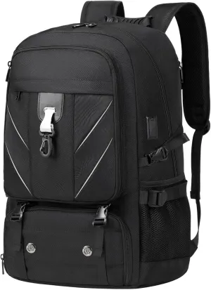 17.3 Inch gym backpack with Shoe Compartment,60L Water Resistant Anti Theft Backpacks with USB Charging Port, Airline Approved Carry on Bag Multiple Compartments,for Men Women Travel