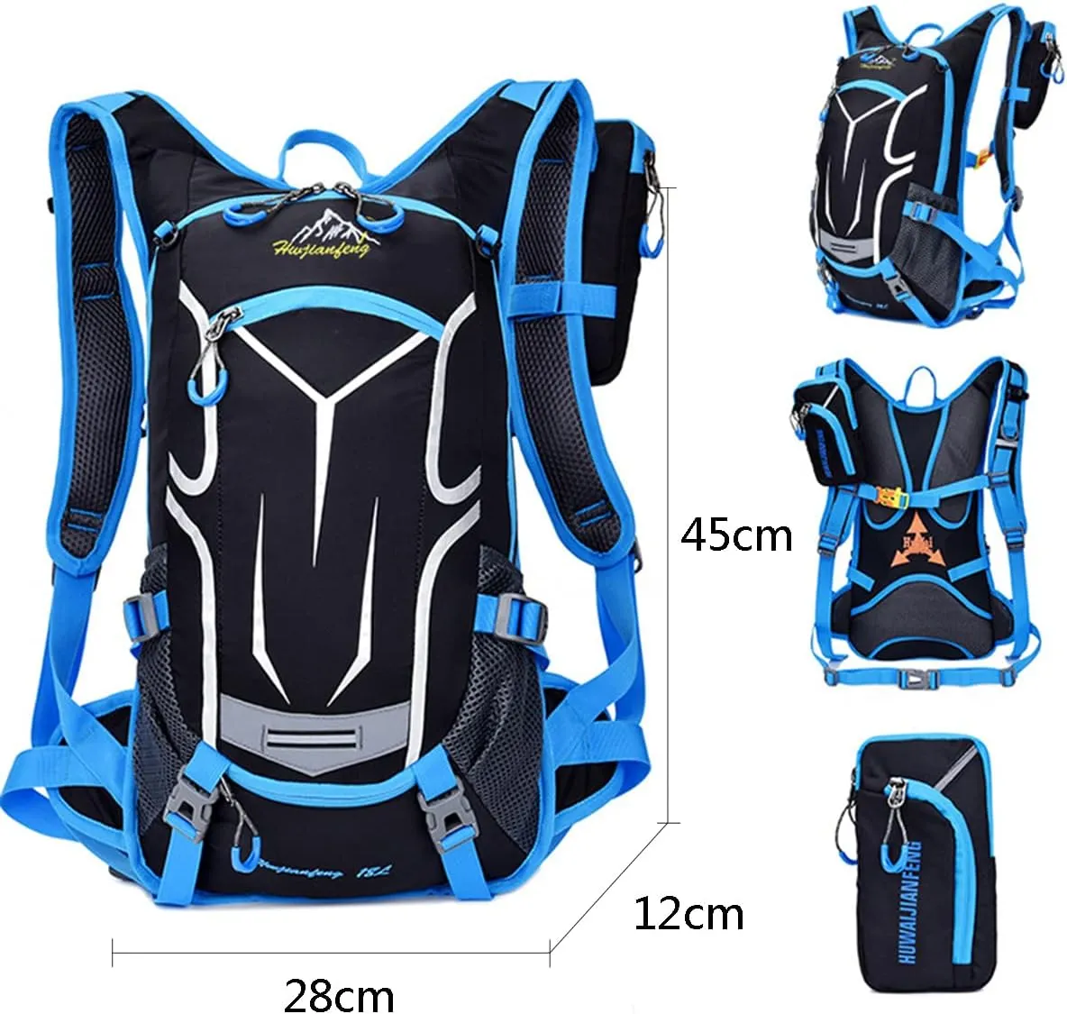 18L Cycling Rucksack Lightweight Bike Backpack Running Daypack for Fitness Hiking Climbing Camping Skiing Biking Trekking