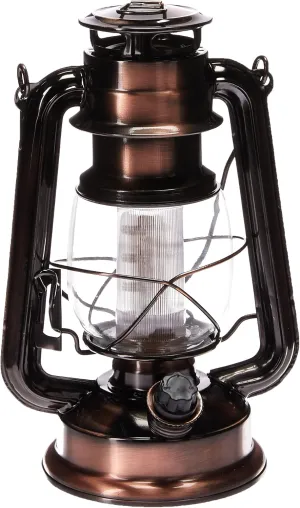 190462 12 LED Vintage Style Outdoor Lighting Lantern for Multi Purpose Use, Copper