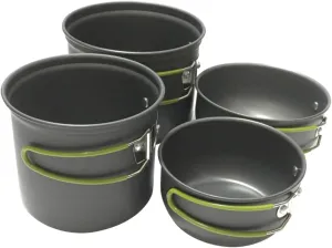 1Set Camping Cookware Kit Portable Outdoor Cooking Lightweight Utensils for Hiking Durable Non Stick Design for People Easy to Carry