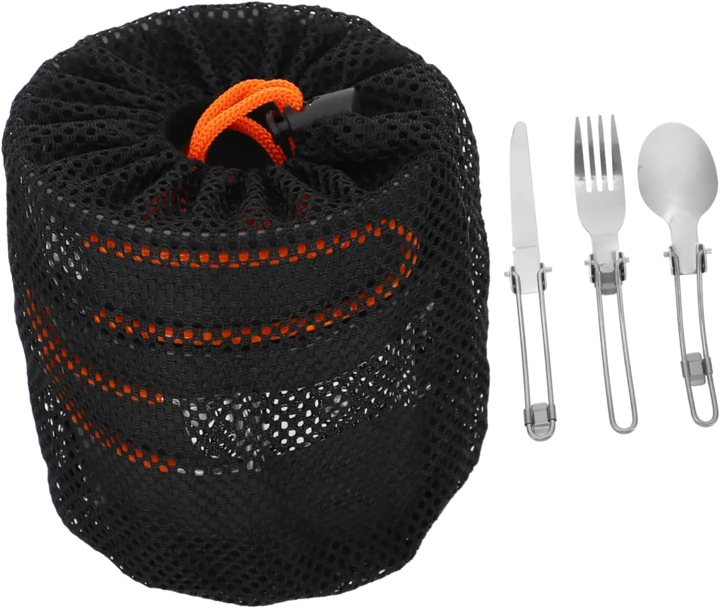 1set Outdoor Camping Cookware Portable Cooking Pot Kit for People Lightweight and Compact Design Orange Safe and Non-Stick Camping Utensils for Hiking and Backpacking