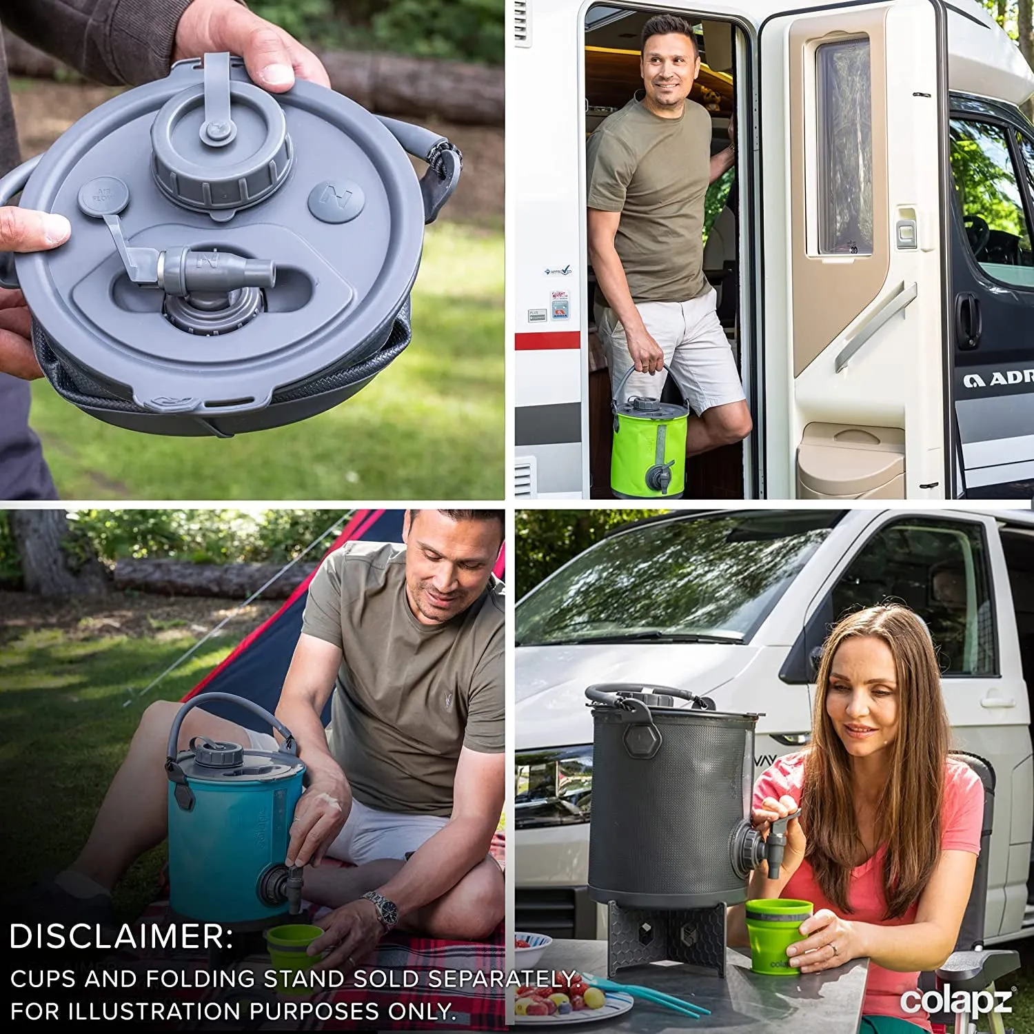 2-Gallon Collapsible Camping Water Container with Spigot