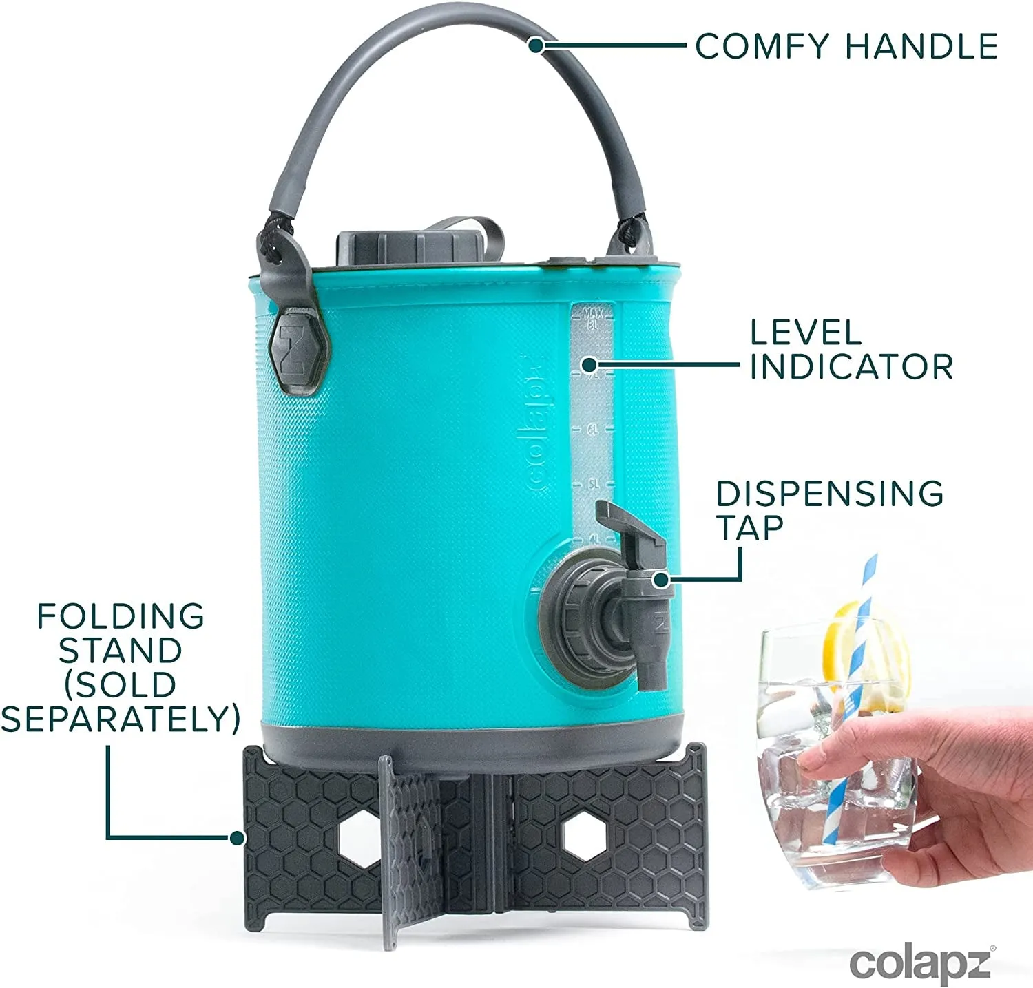 2-Gallon Collapsible Camping Water Container with Spigot