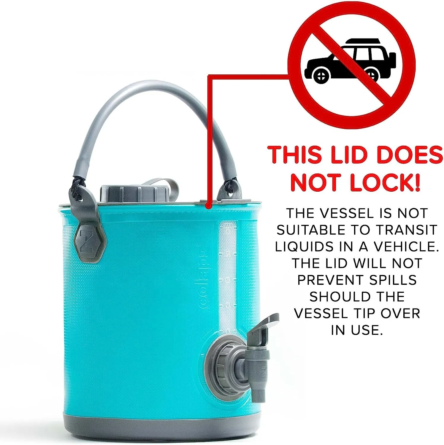 2-Gallon Collapsible Camping Water Container with Spigot