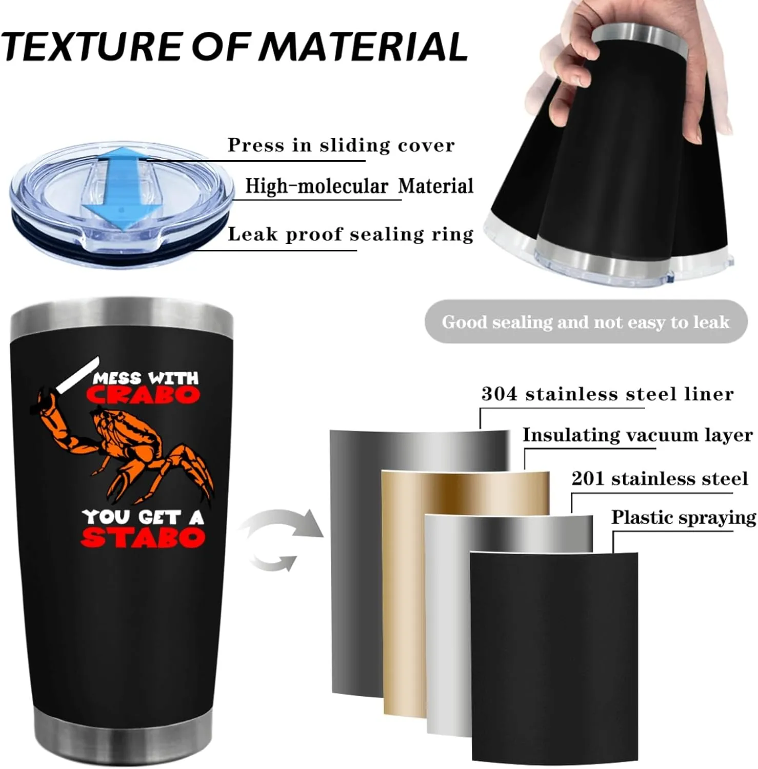 20 oz Tumbler with Lid and Straw Mess With The Crabo You Get The Stabo Tumbler Personalized Tumbler Insulated Tumbler Stainless Steel Tumblers