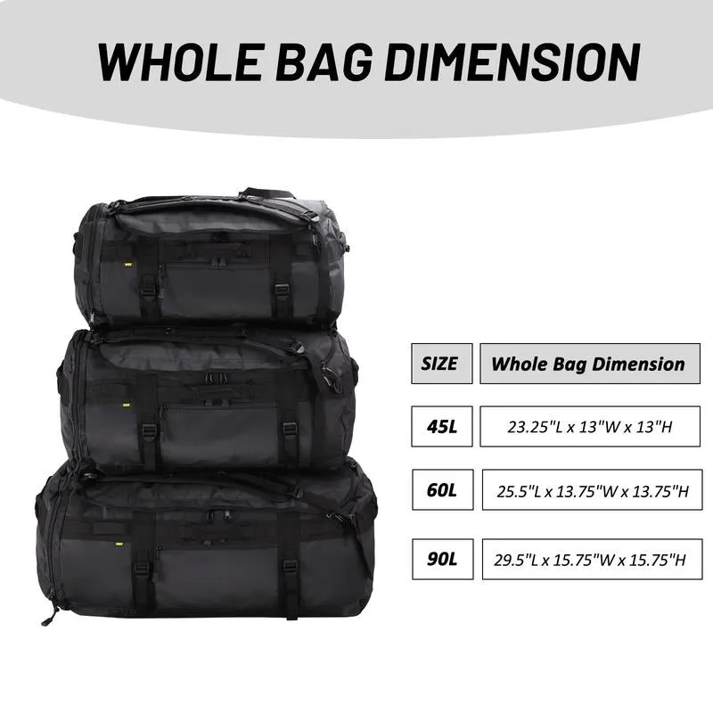2024 MIER Heavy-Duty Water-Resistant Duffel Backpack