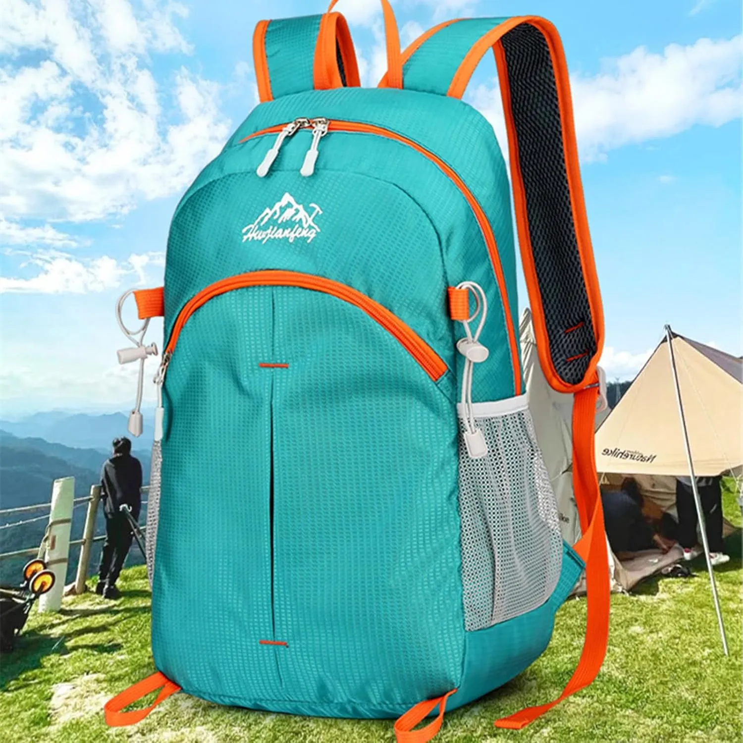 20L Outdoor Lightweight Packable Backpack, Waterproof Hiking Daypack Small Foldable Backpacks for Travel Camping (Black)