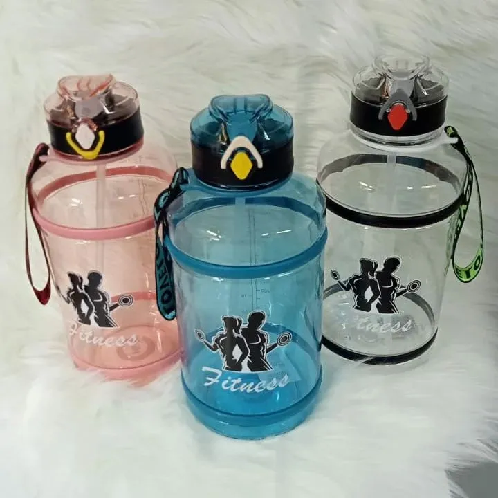 2Litres Clear Tumbler Pastel Gradient Tone Giant Water Jug Bottle