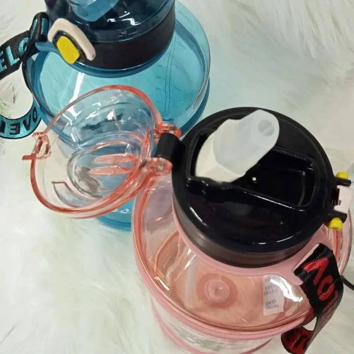 2Litres Clear Tumbler Pastel Gradient Tone Giant Water Jug Bottle
