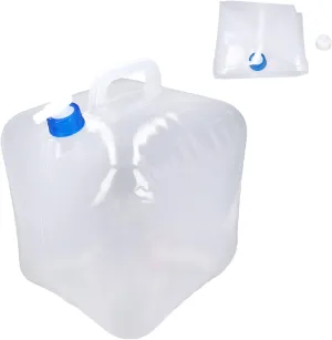 2Pcs 20L Large Capacity Collapsible Water Container, Made of LDPE with Spigot, Foldable for Carrying, Ideal for Laboratory and Camping Use