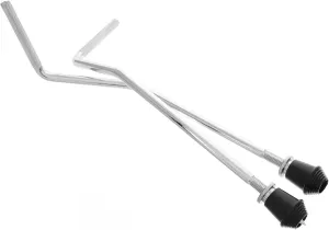 2pcs Silver Metal Drum Legs -Stable Bass Drum Modern Design Construction for Enhanced Percussion Stability and Elegant Appearance
