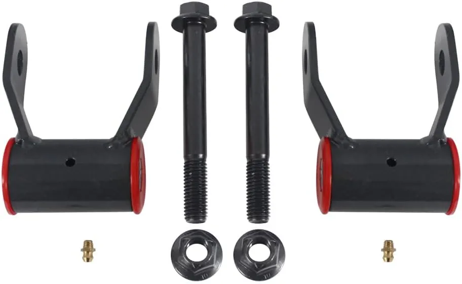 2" Rear Suspension Drop Lowering Kit Shackles w/Hardware 710515 Shackle Zerk Fitting Leveling Kit Compatible with 1989-1997 Ford Ranger 2WD 4X4