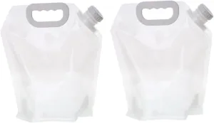 2sets Folding Water Jug Collapsible Outdoor Water Storage Bag for Camping Hiking Travel Leak Design with Handle for Easy Carrying for Vehicle Outdoor Activities 2pcs*2