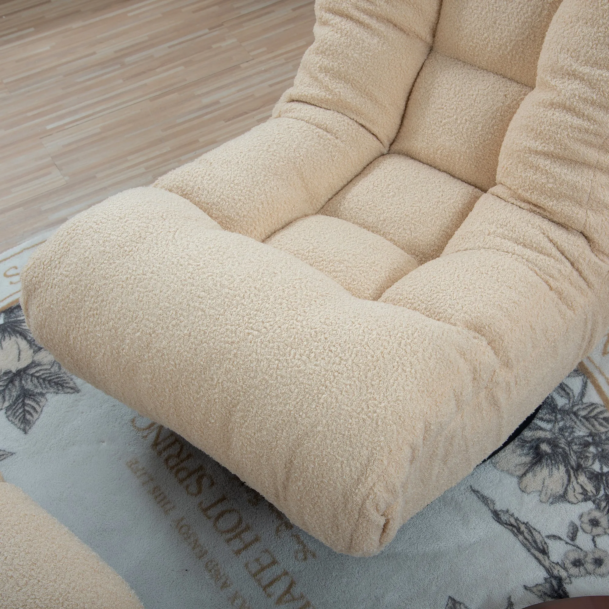 3 Adjustable Head Segments Single Sofa Reclining Leisure Accent Chair- White