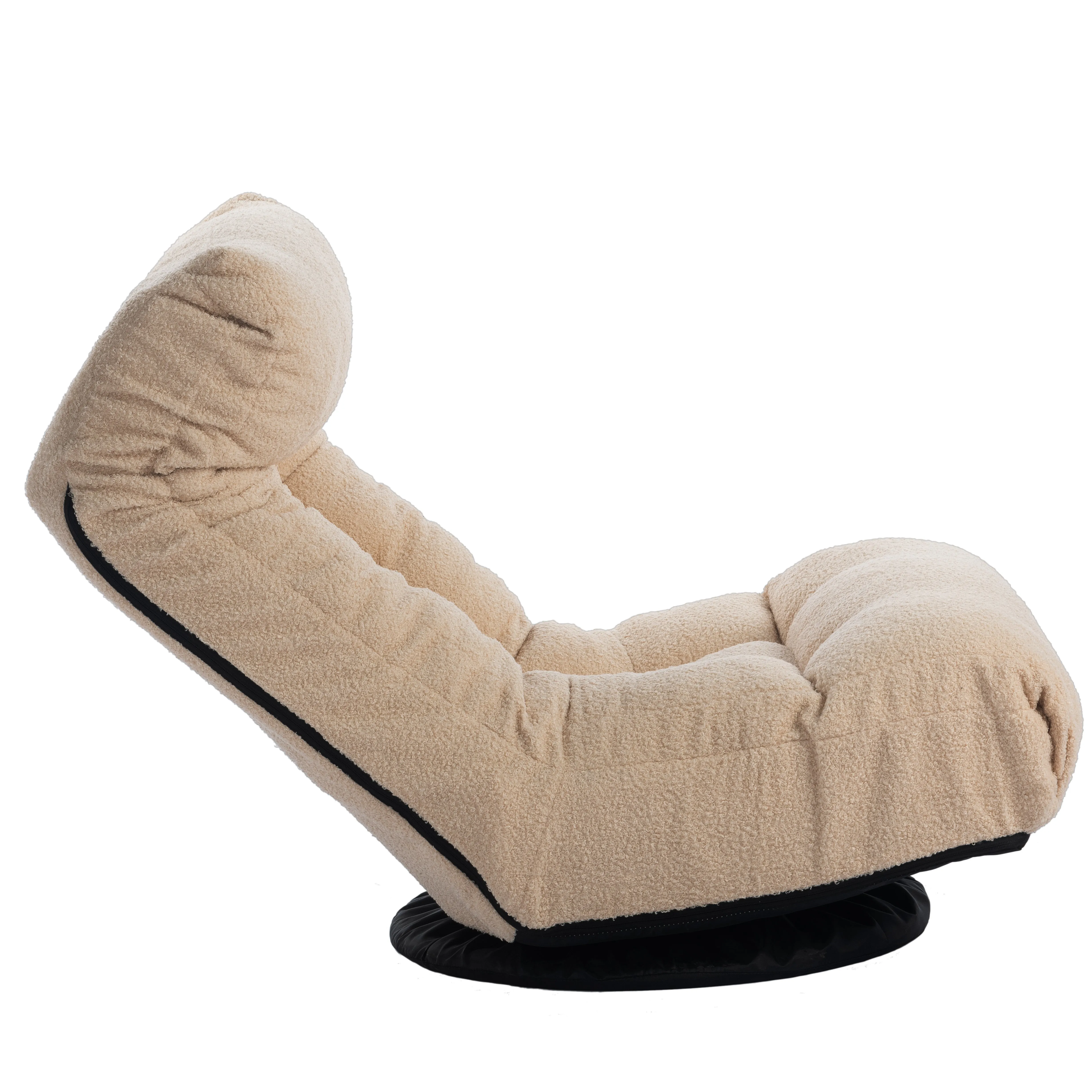 3 Adjustable Head Segments Single Sofa Reclining Leisure Accent Chair- White