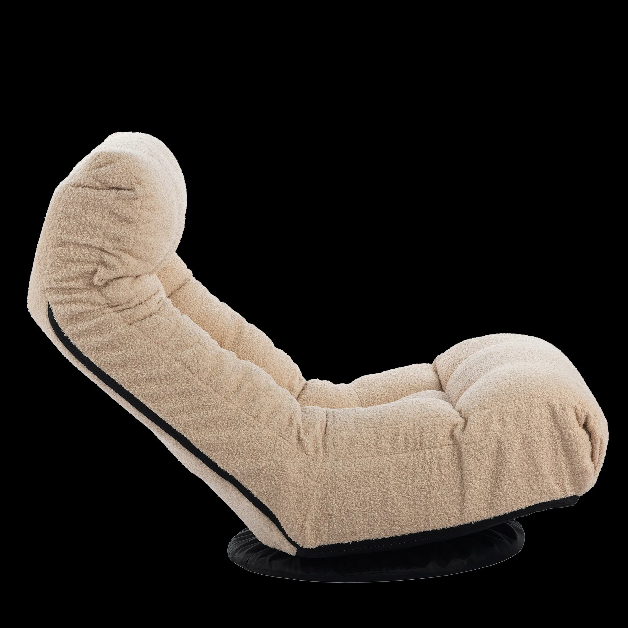 3 Adjustable Head Segments Single Sofa Reclining Leisure Accent Chair- White
