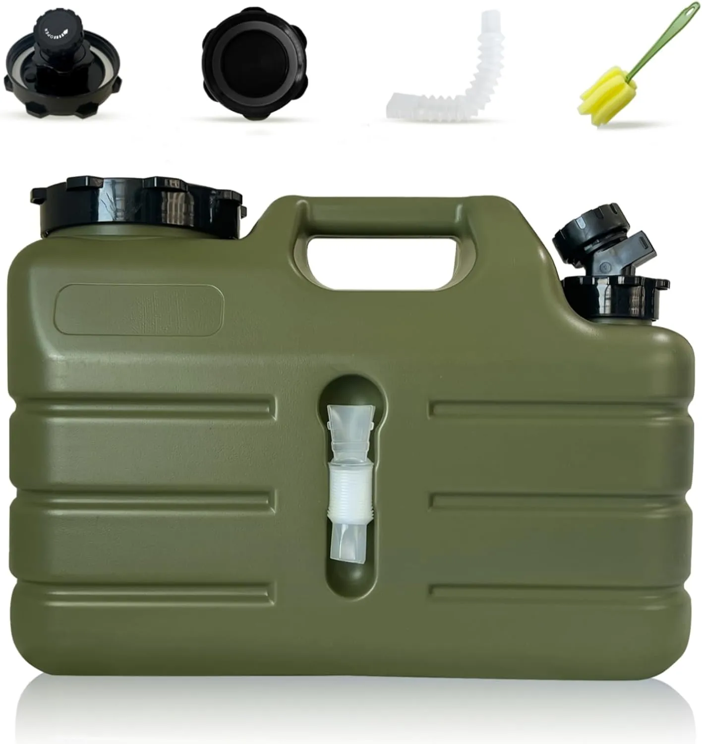 3 Gallon Water Container with Spigot, Portable Camping Water Jug, BPA Free Water Storage Tank for Camping, Vehicle, Car, Outdoor Hiking, Picnic, Emergency