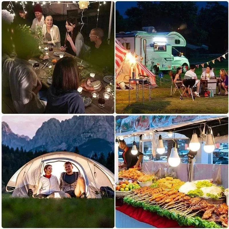 30-260W Portable Tent Lamp Battery Lantern BBQ Camping Light Outdoor Bulb USB LED Emergency Lights for Patio Porch Garden