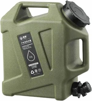 3.2 Gallon Camping Water Container with Spigot, BPA Free Water Jug Tank, Multifunction Water Storage Containers for Camping, Vehicle, Car, Outdoor Hiking, Picnic