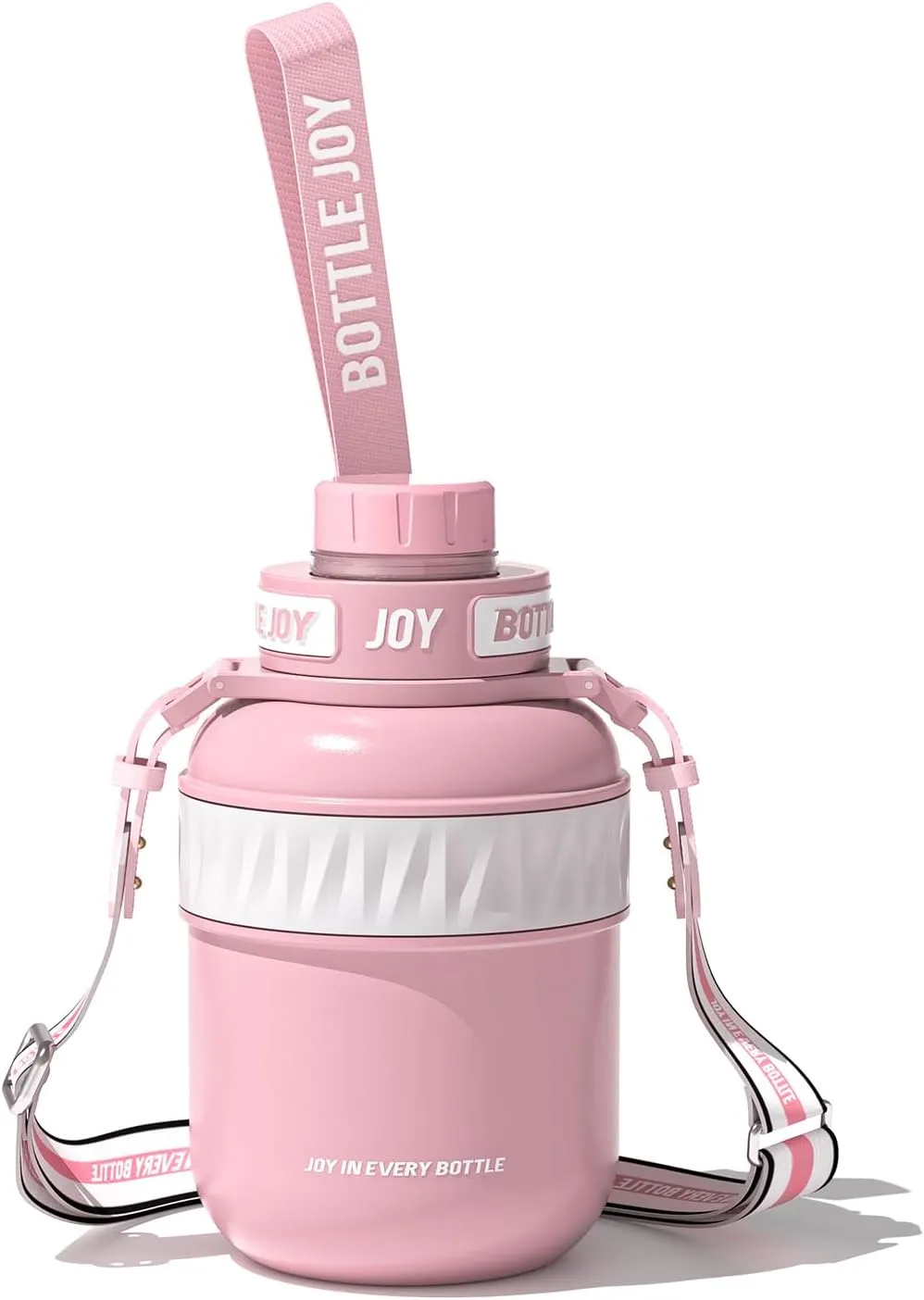 32 oz Stainless Steel Water Bottle with Strap, Double Vacuum Insulated Water Bottle Eco-Friendly and Dishwasher Safe Leakproof Closeable Lid for Cold Drinks Sports Travel School Car