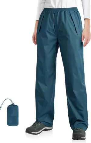 33,000ft Packable Rain Pants for Women Waterproof Pants Lightweight Rain Over Pants Outdoor Windproof Pant for Golf Hiking