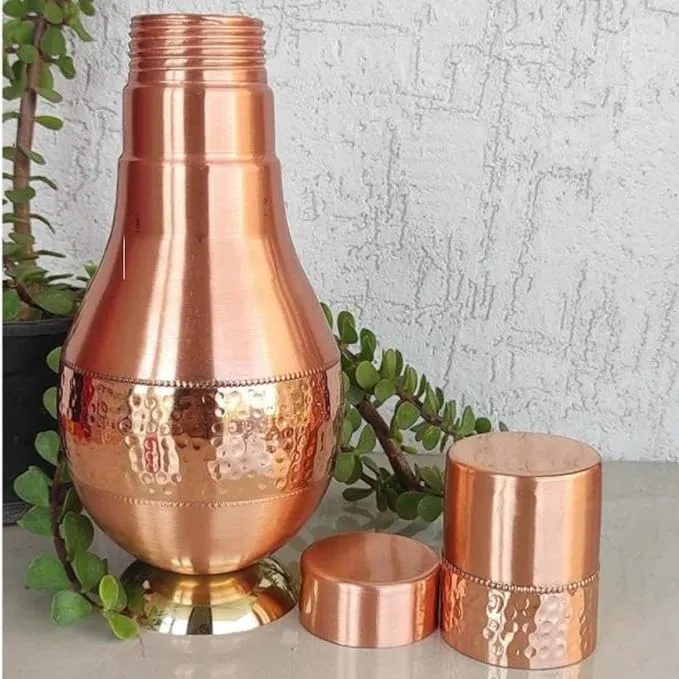 3460 Pure Copper Water Storage Purpose with Inbuilt Glass Joint Free 950ml