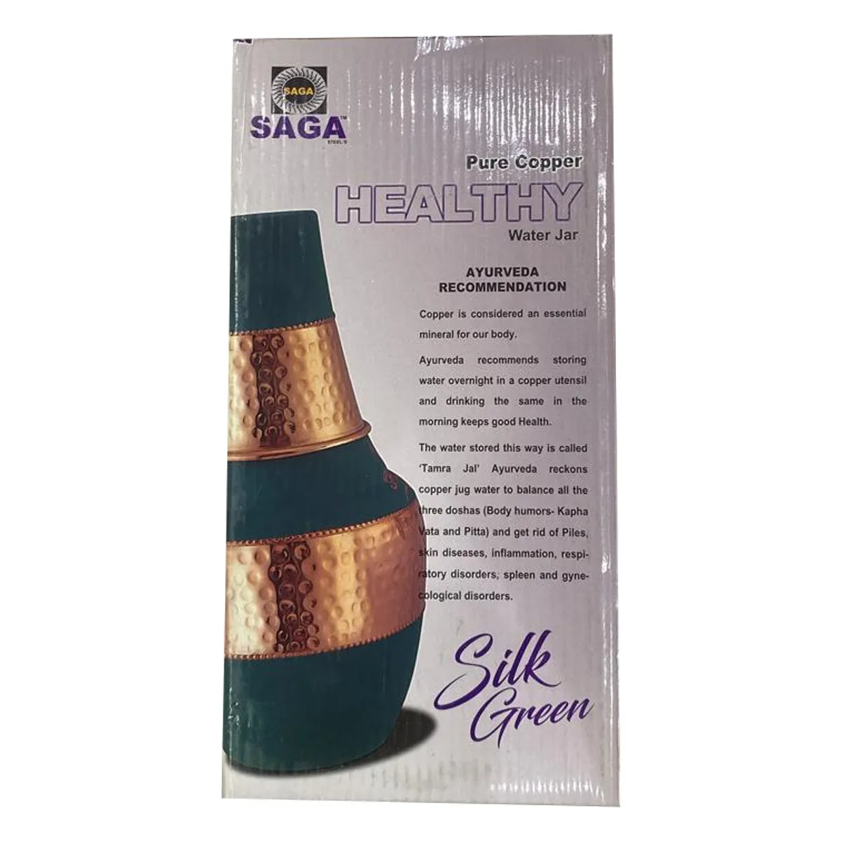 3460 Pure Copper Water Storage Purpose with Inbuilt Glass Joint Free 950ml