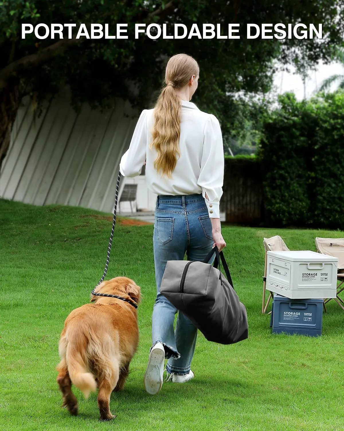 36 Inch Collapsible Travel Dog Crate for Medium Large Dogs, Portable Dog Crate 4-Door Foldable Soft Kennel with Chew-Proof Mesh Windows for Indoor & Outdoor Travel,with Storage Bag,Grey