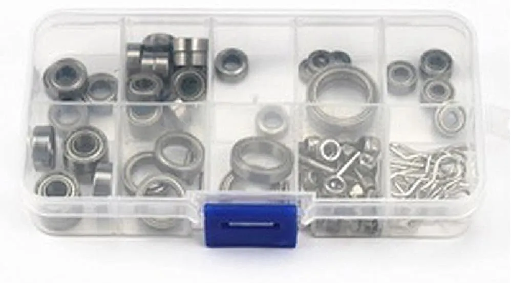 39PCS Metal Ball Bearing Screw Set Complete Rubber Sealed Bearings Kit for 1/10 RC Car Climbing for Traxxas TRX-4 Trx4 Spare Part