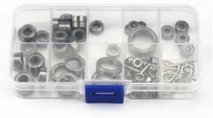 39PCS Metal Ball Bearing Screw Set Complete Rubber Sealed Bearings Kit for 1/10 RC Car Climbing for Traxxas TRX-4 Trx4 Spare Part