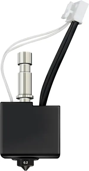 3D Printer 0.2mm Hardened Steel hotend kit 200K thermistor Kobra S1 Extruder Print Head Kit with Heater Cartridge Heater Block and Silicone Sock for Anycubic Kobra S1 Combo/ACE Pro 3D Printer.