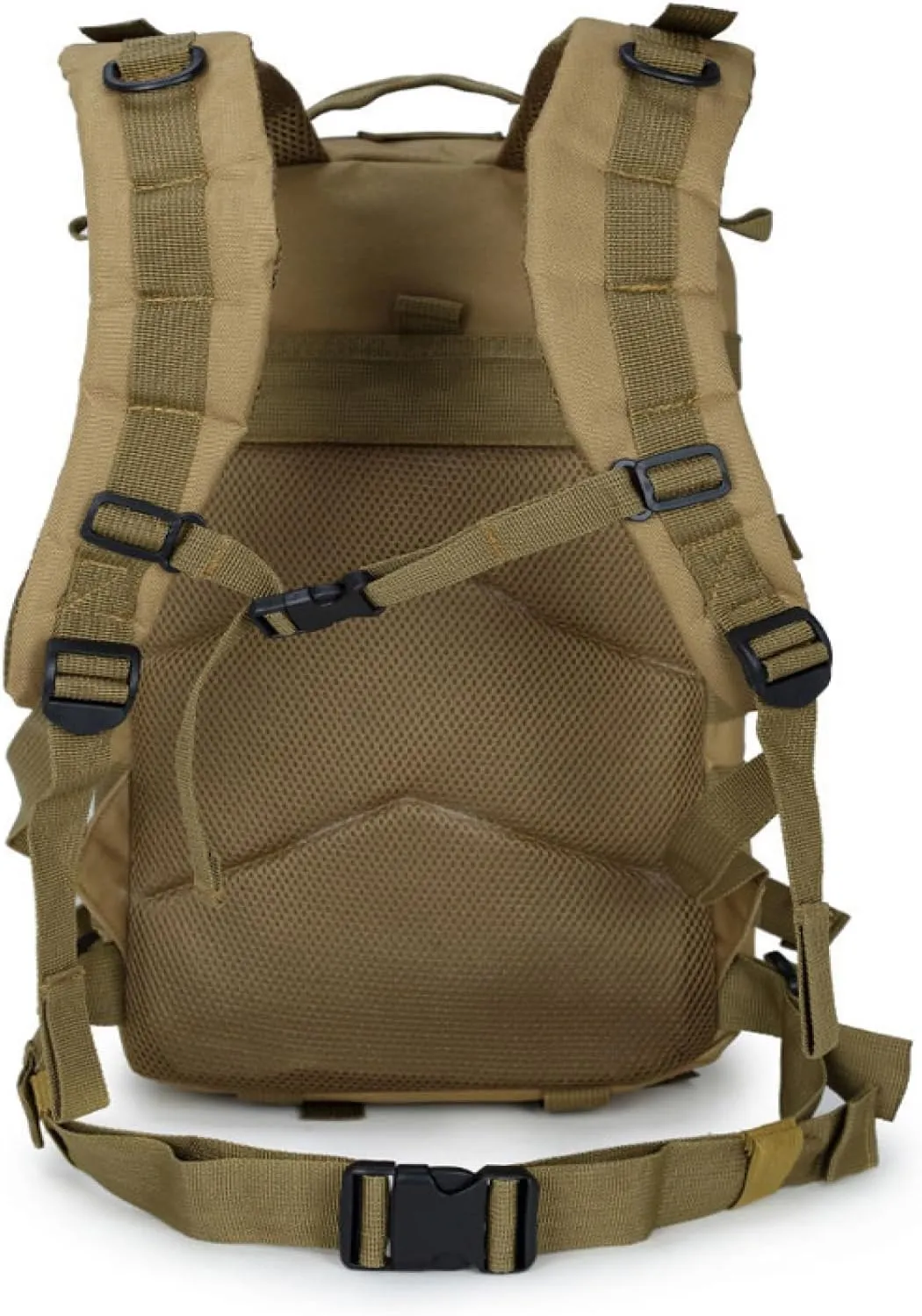 3P Tactical Backpack Outdoor Backpack Camo Pack Medium Lightweight, 36-55L, Black