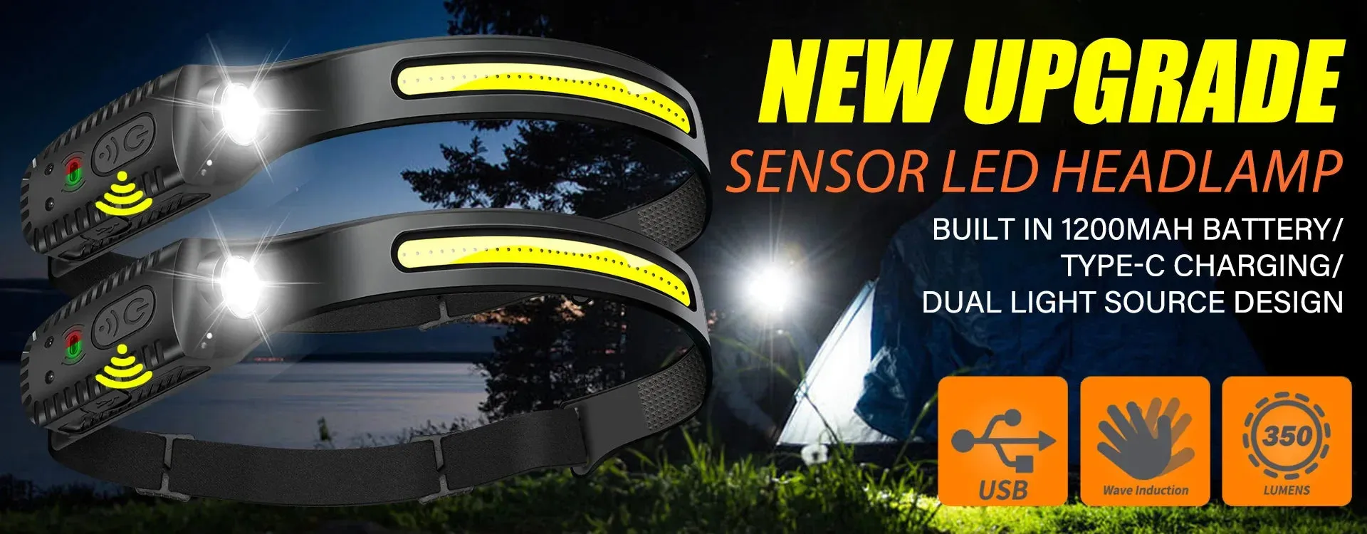 4000mAh LED Tent Light Rechargeable Camping Lantern with Magnet Portable Strong Light Emergency Lamp Outdoor Repair Lighting