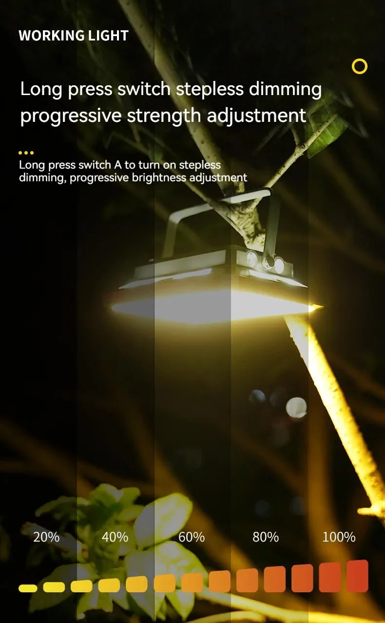 4000mAh LED Tent Light Rechargeable Camping Lantern with Magnet Portable Strong Light Emergency Lamp Outdoor Repair Lighting