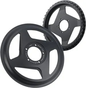 42T Chainring for Bafang BBS01B/BBS02B Mid-Drive Motor - 11mm Anti-Drop Offset | Integrated Impact-Resistant Guard | Lightweight 7075 Alloy | ≤12-Speed Compatible